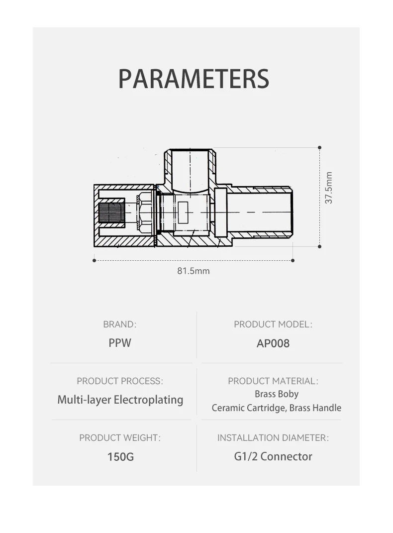 Factory Oem Commercial Price 1/2 Angle Valve Water Multi Function Bathroom 90 Degree Brass Angle Stop Valve details