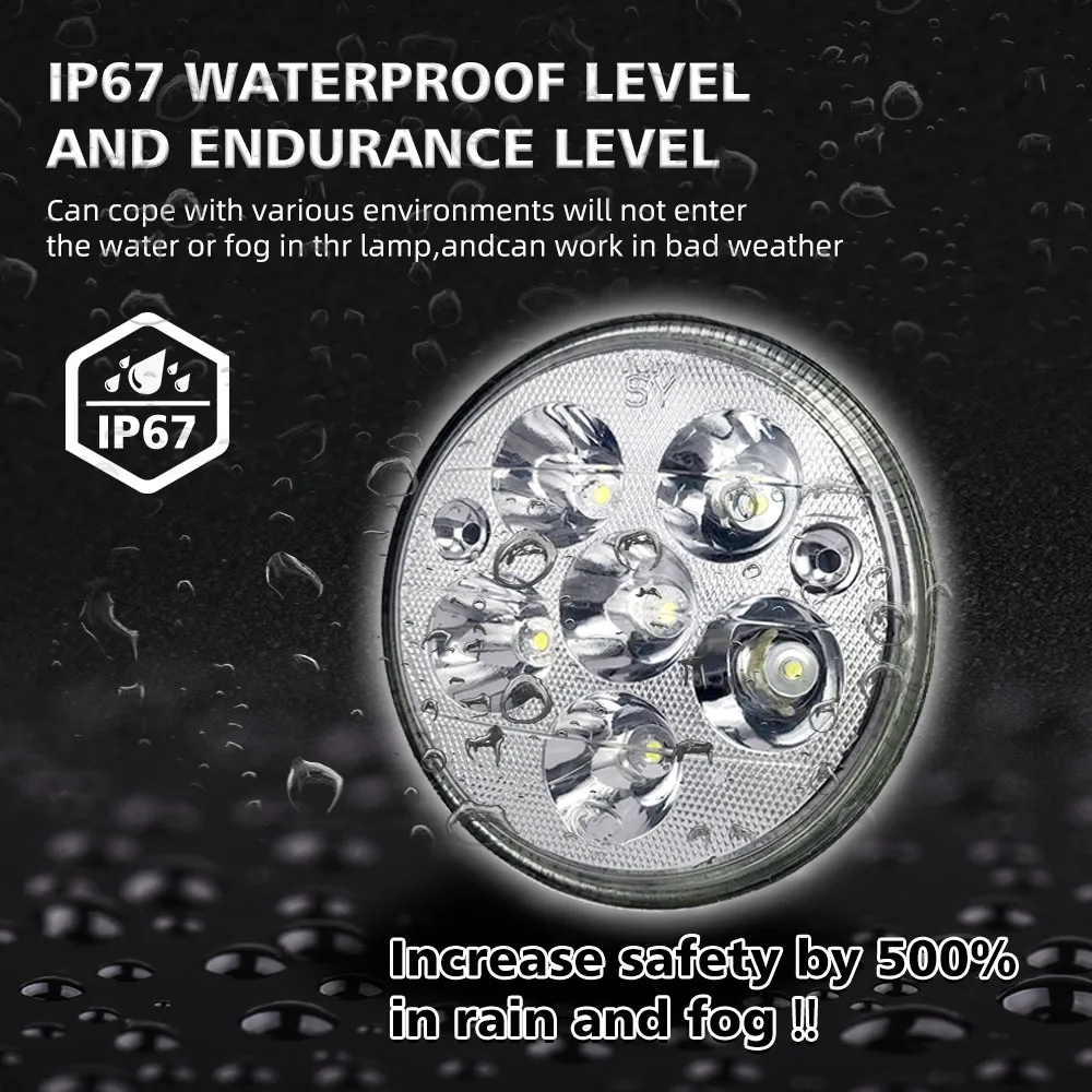 YAYE 5.75 Inch GN125 LED Headlight with DC12V High Thermal Conductivity Aluminum and Daytime Running Light