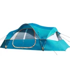 Family Camping Tent 10 People Family Party Music Festival Tent Big Simple Mesh Windows Double Waterproof Weatherproof
