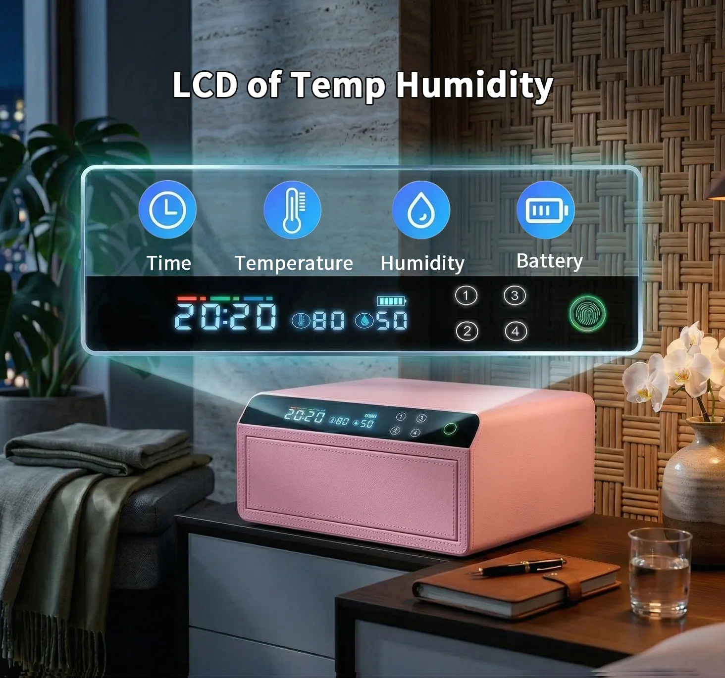 dr 1271 ft ceqsafe smart digital watch winder leather bluetooth safe drawer box smart jewelry safe box for sales-3