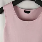 Sleeveless Vest Sweater Sleeveless Women's Solid Color 2 By 1 Rib Knitted Sleeveless Pullover Vest Sweater