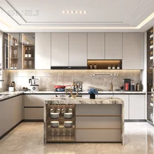 Modern Customization Luxury Open Kitchen Cabinets Complete Wholesale Kitchen Cabinet Shaker Style Minimalist Kitchen Cabinets