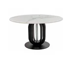 Dining Room Round Table Luxury Dining Room Furniture Carbon Steel Dining Table Modern Set Wholesale HIgh Quality