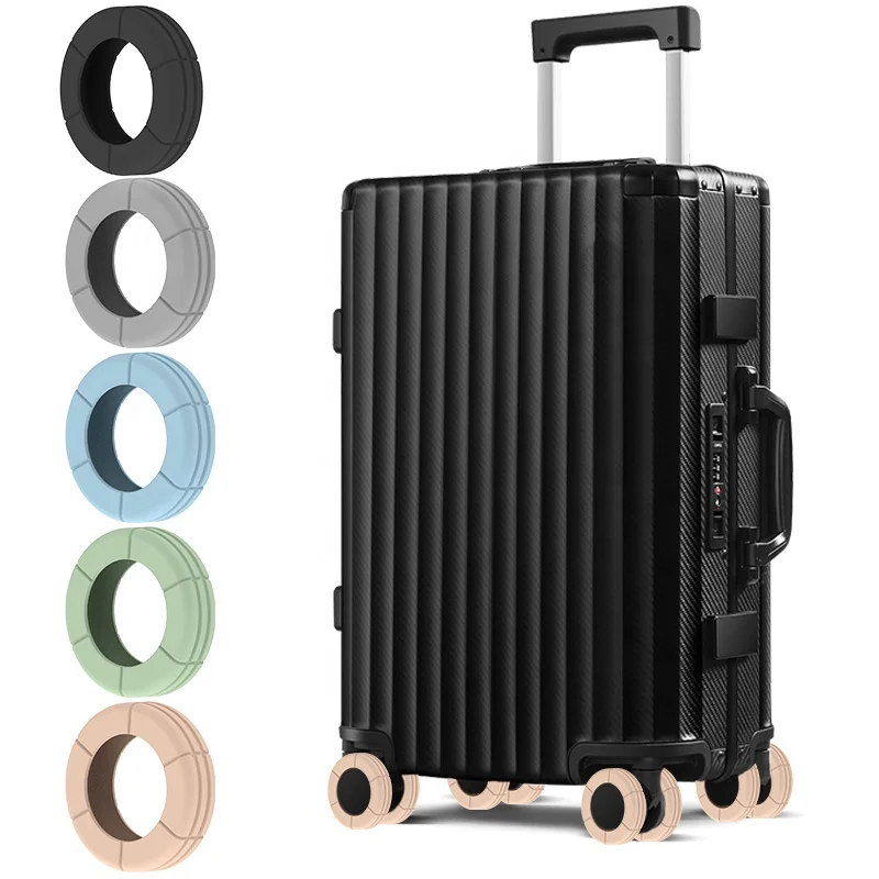 2024 Design Luggage Suitcase Wheels Cover Trolley Case Silicone Caster Cover Luggage Wheel Replacement Color Protection Cover