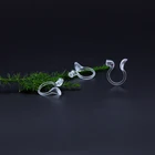 Earrings Plastic Plasticplastic Transparent Invisible Snake Shape Resin Earrings Plastic U Shape Clip Earrings
