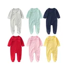 Soft Clothes Baby Babies Clothes For Baby Soft Unisex Infant Clothes For 0-12 Months Baby Footed Cotton Rompers