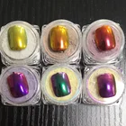 Purple Wholesale Nail Supplies Bulk Aurora Glitter Nail Art Chrome Purple Aurora Nail Pigment Powder
