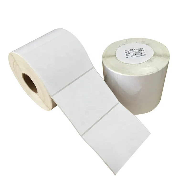 Factory Direct Selling 4*6 Adhesive Thermal Shipping Label Paper Roll,Yellow Transfer Barcode Label Roll Sticker factory