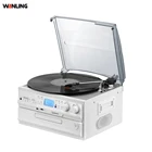 Player Mp3 Nostalgic Vinyl Record Player CD USB MP3 Cassette Player DAB Radio