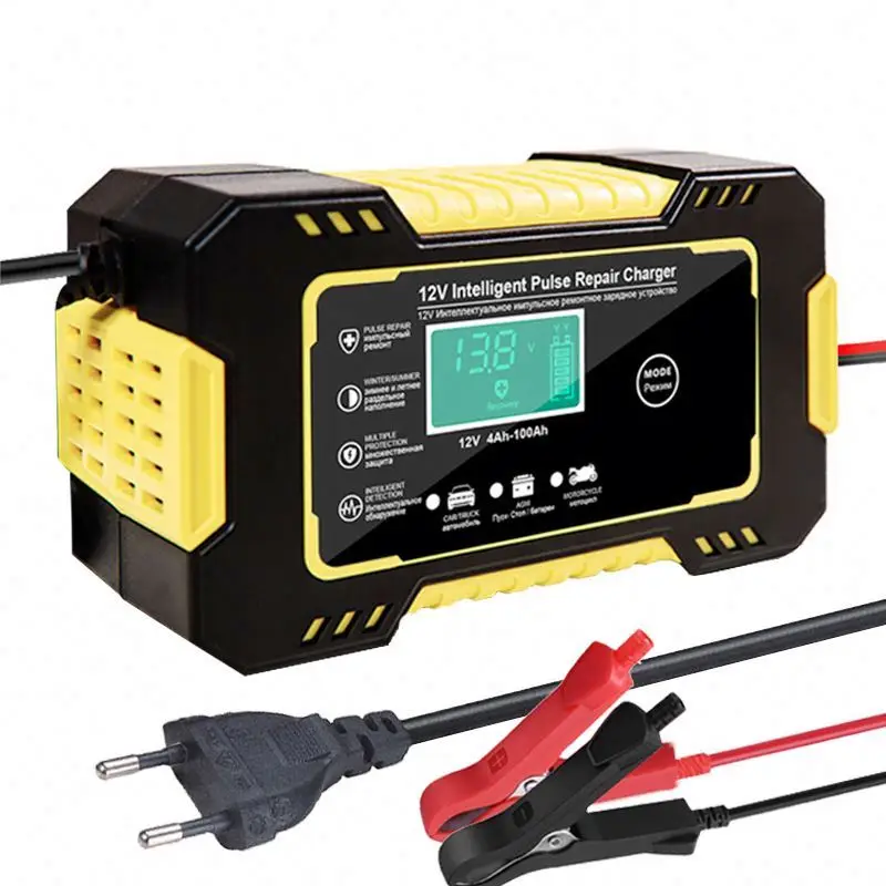 Fast 12v6a Intelligent Power Battery Charger With Lcd Display Chargers