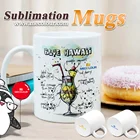 White Coffee White Mug Sublimation Custom Logo Print 11oz Simple White Coffee Cups Ceramic Mug White To Sublimate