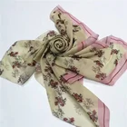 Scarf Scarf Cotton Hijab Scarf Digital Printed Cotton Voile Hijab 115cm Square Scarf Custom Scarf