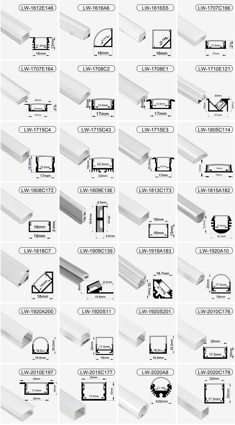 EU Warehouse Led Aluminum Channel Extrusion Housing Mounted Cinema Profile Light Outdoor Step Lights Led Strip Aluminum Profile factory