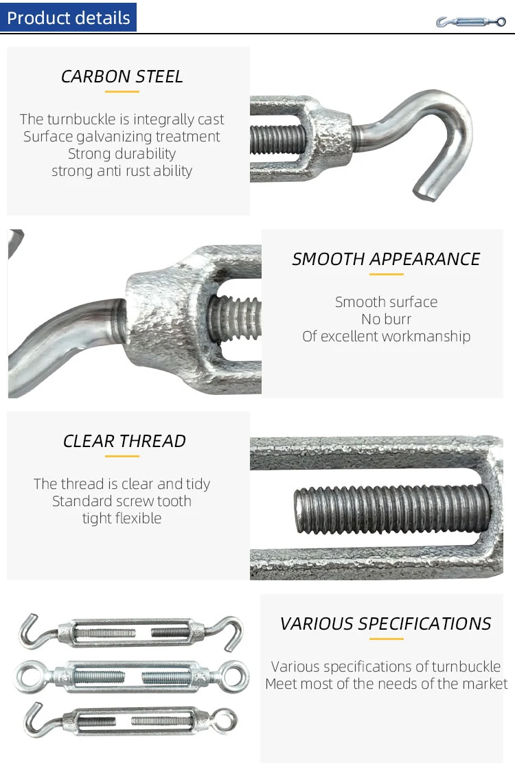 Cast Malleable Iron Commercial Type Turnbuckle With Eye Hook Buy