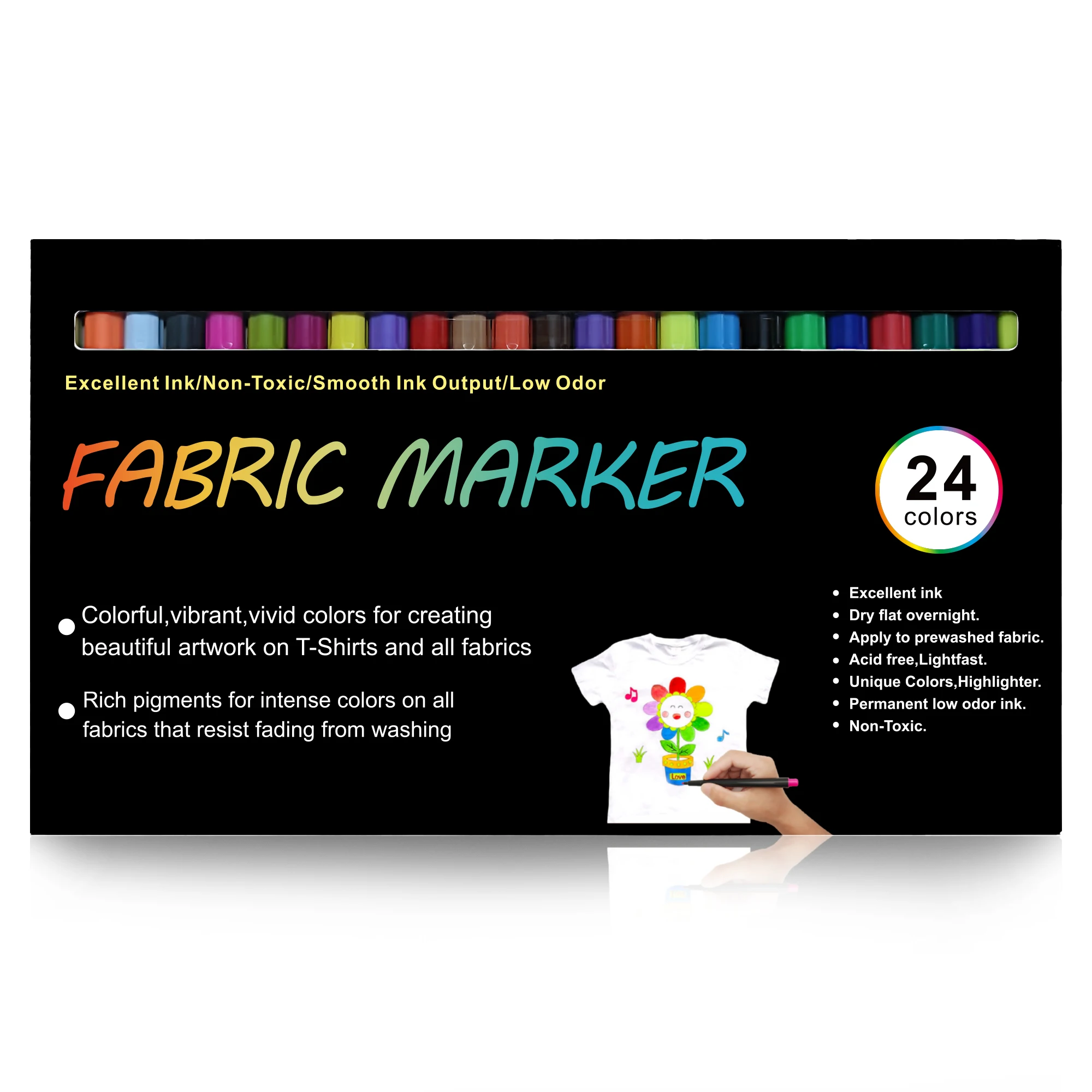 Fabric Marker Permanent for Clothes Sneaker Shoes T Shirt Baby Bibs Bodysuit Pillow Canvas Tote Bags Graffiti Kids