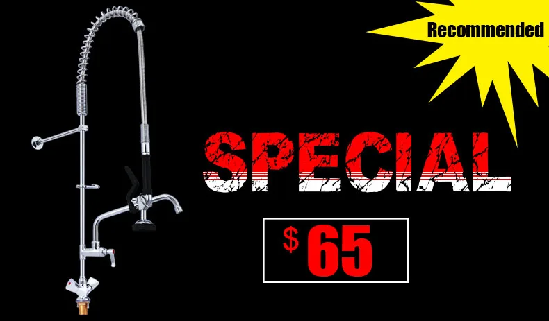 Double-Joint Faucet Wall Mount Double Handles Brass Kitchen Sink Pot Filler Faucet with Folding Nozzle