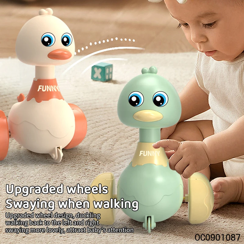 Baby products hot selling 2023 toys cartoon car duck press and go cartoon toys cars
