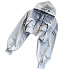 Hoodies Women Latest Casual Long Sleeve Fall Clothing 2020 Fashionable Crop Top Hoodies