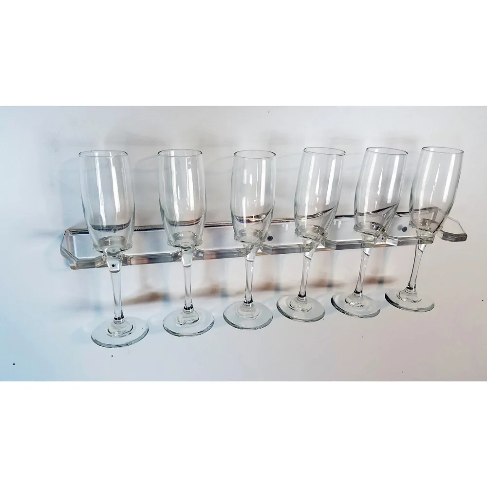 champagne flute wall holder