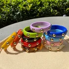 Bangle Hot Selling Customized Jade Colour Resin Bangle Colourful Stone Resin Bangle Studded Resin Bangle