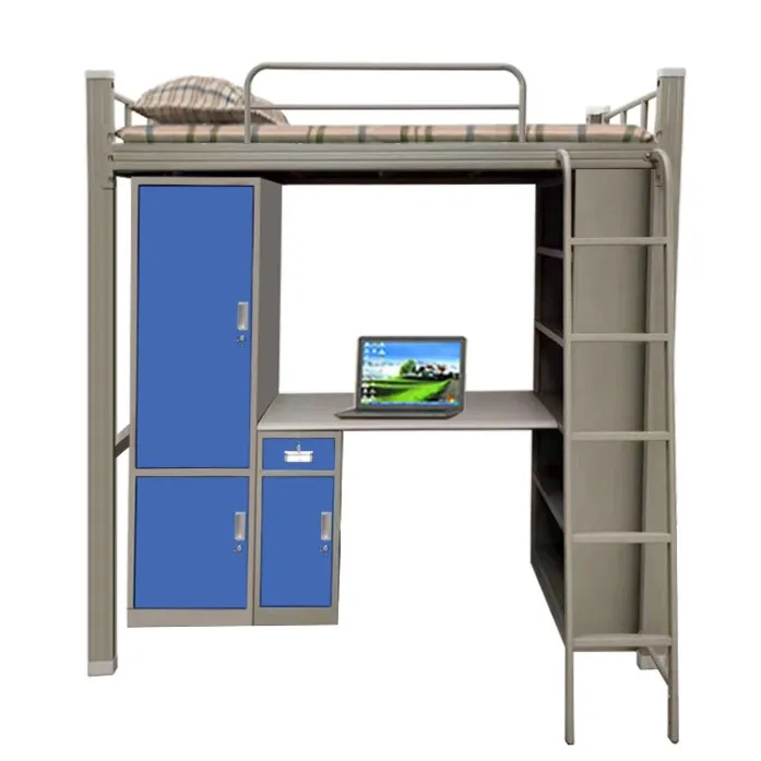 Double Deck Bed With Study Table And