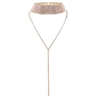 Fashion Diamond Fashion Accessories Long Chain Rhinestone Choker Layered Diamond Zircon Necklace Women