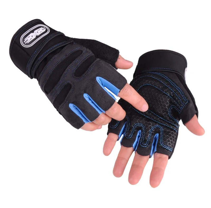 Weight Lifting Gym Gloves Workout Wrist Wrap Sports Exercise Training Fitness AU 