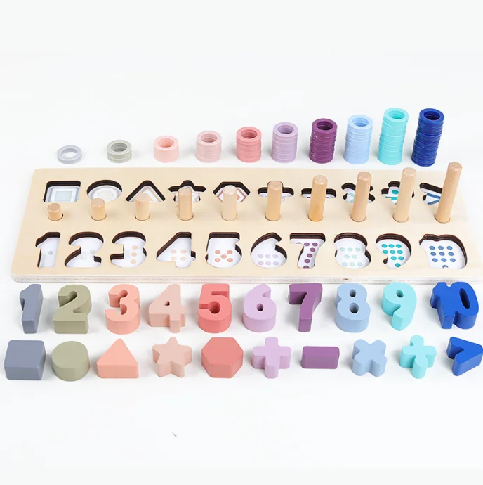 wooden 3 in 1 hand puzzle board alphabet shape match toys developmental educational games for kids