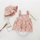 Rompers Spring New Style Sleeveless Baby Girl's Rompers Beanie