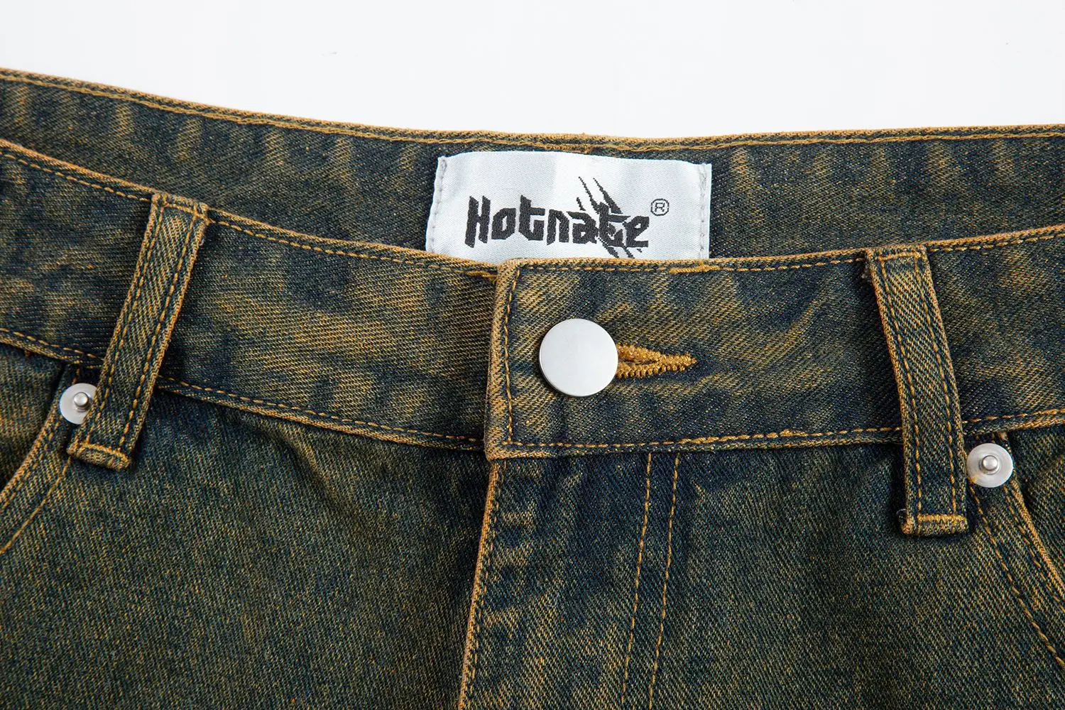 American Style Vintage Distressed Ripped Mid Waist Denim Shorts Summer Washed Straight Leg Jeans Street Cropped Unisex All-match supplier