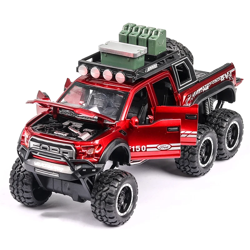 1:28 Alloy Pull Back Car Model Diecast Off-road Vehicle Kids Toy Powerful Truck 