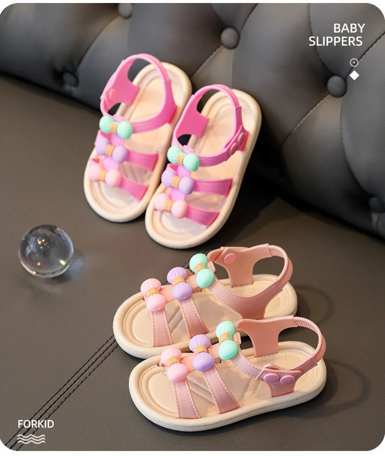 Newborn First Walker Shoes Breathable Summer Baby Girls Sandals Toddlers Soft Sole Shoes