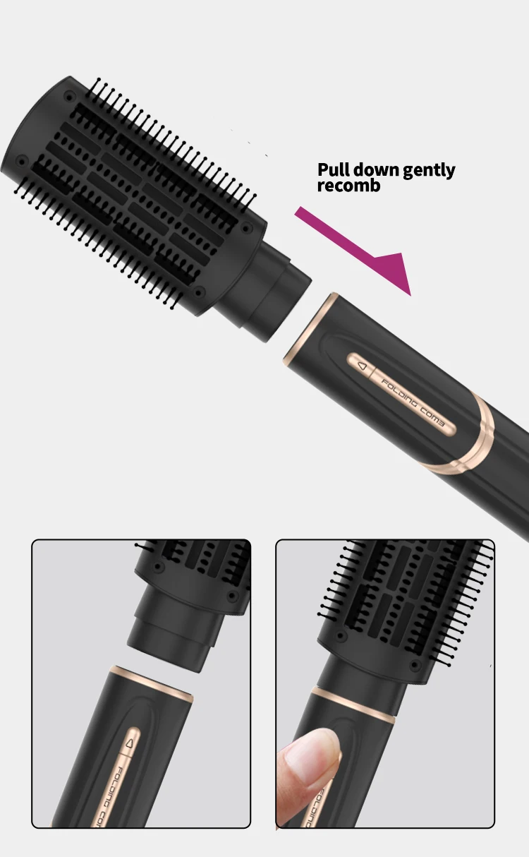 Wholesale 7in 1 Hair Dryer Set Thermal Blowout Hair Dryer with Interchangeable Head for Hair Salon One Step Hot air Brush manufacture