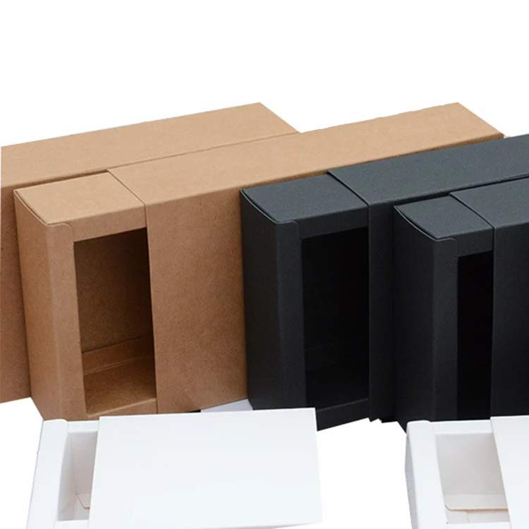 carton gift packaging drawer kraft paper box cheap fsc factory