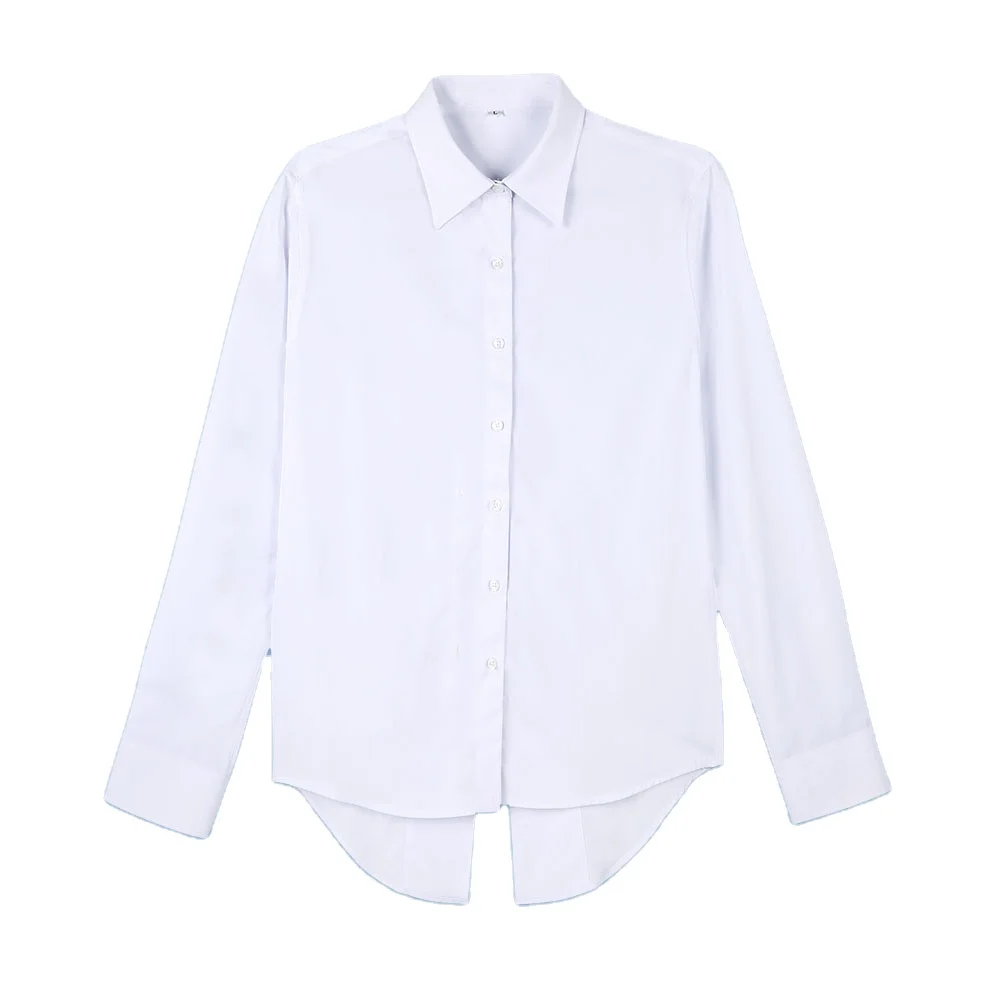 White Ladies' Shirts With Special Back Slit - Buy Specail Design For Women  Shirts,Bamboo Lady Shirt,Ladies Blouse Product on Alibaba.com