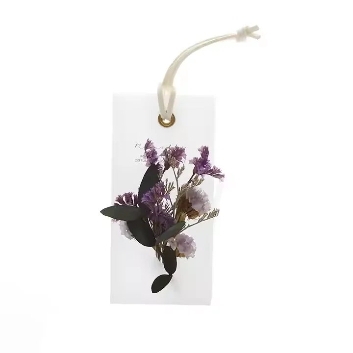 eco friendly oem odm hanging scented flower wax block custom handmade aroma wax tablet with natural fragrance for closet drawer car and home decoration-2