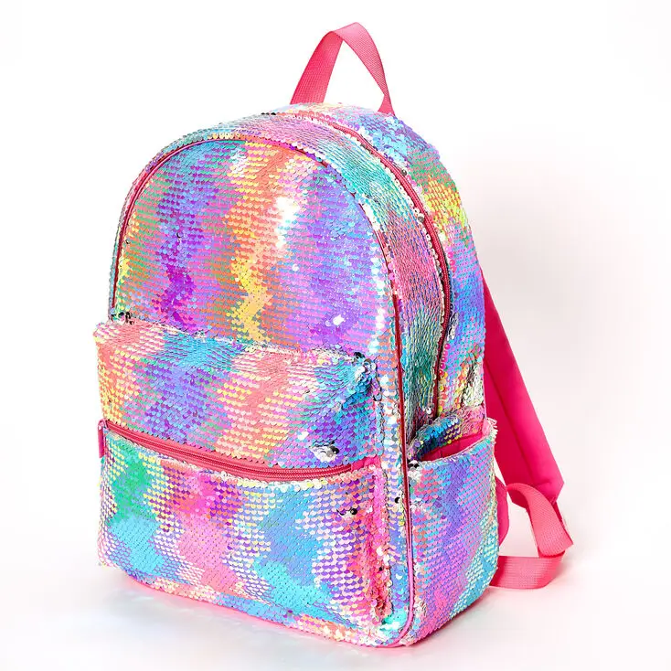 sequin changing backpack