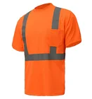 Safety Shirt Hi Vis Safety T Shirt Custom Mens Reflective Safety T Shirt