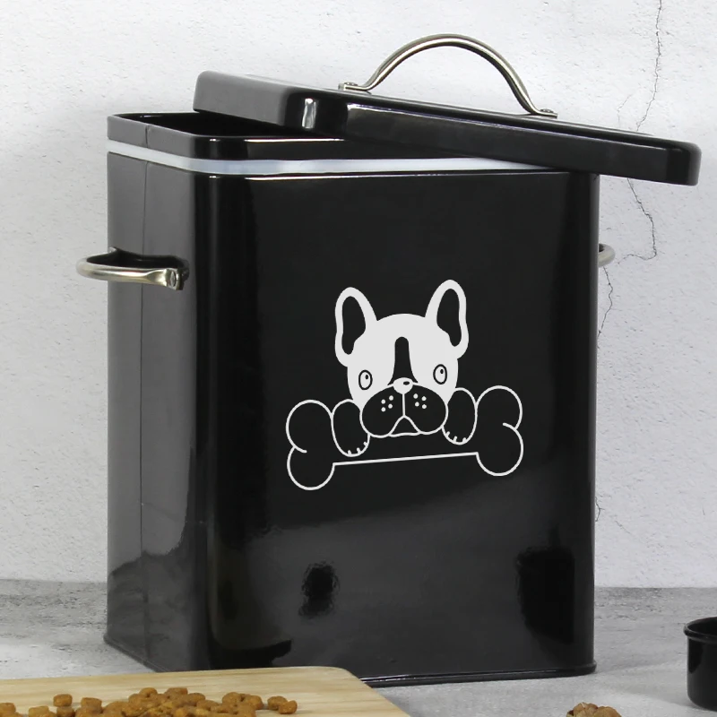 New Arrival Durable Metal Pet Food Storage Tin with Lid for Dog Food and Dog Treats