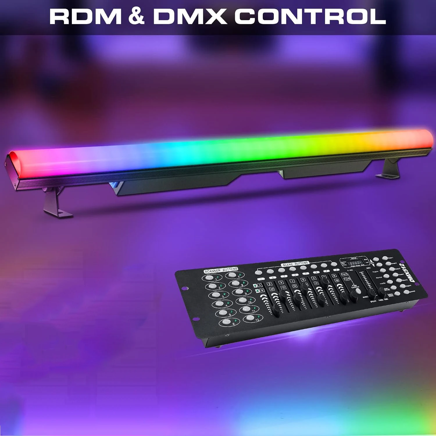 120W RGBW LED Washer Light Bar DMX Stage Light Wedding Church DJ Live Events LED Beam Lamp Atmosphere Light