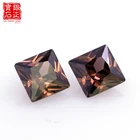Zirconia Cubic Square Sale Synthetic Color Brown Cz Zirconia Cubic Shape Square SQ Gemstone For Jewelry