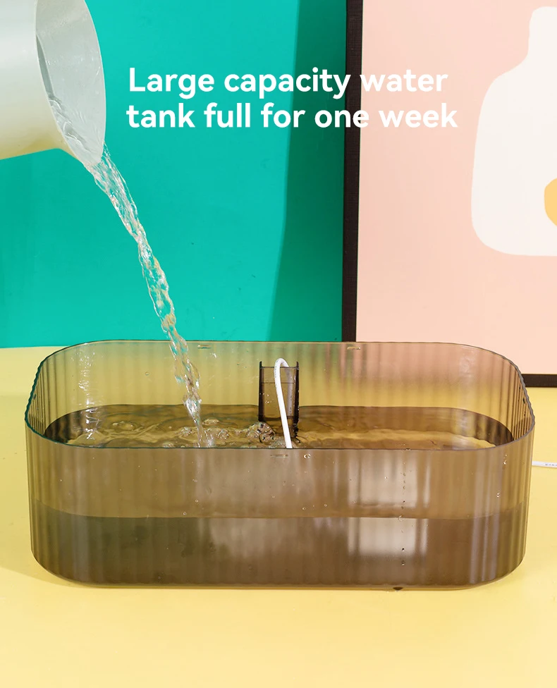 Pet Cat Water Fountain Drinking Bowl With Food Bowl USB Automatic Water Dispenser Super Quiet Drinker Cat Water Fountain factory
