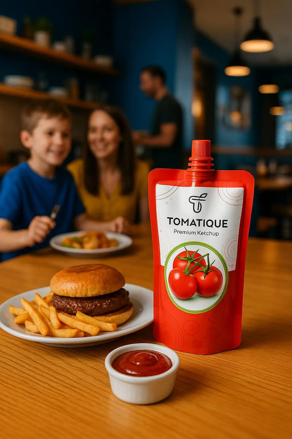 Custom Printed High-Barrier Stand up Spout Pouch for Sauce, Ketchup, and Tomato Paste Packaging - detail 6