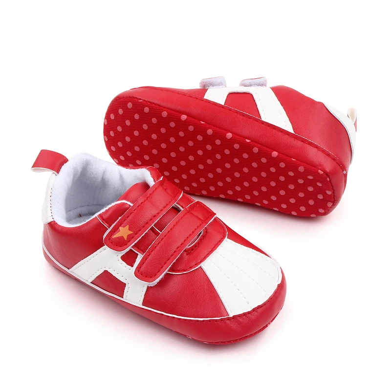 New casual color five-pointed star decoration baby shell head soft soled toddler shoes factory