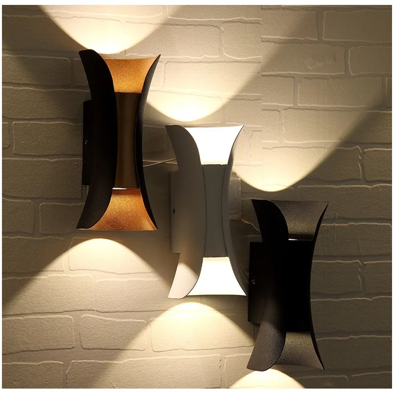 Factory low price bed wall lamp creative gold black Led wall lamp bedroom, living room, stair light interior lighting decoration