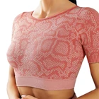 Snake Seamless O-Neck Snake Knit Hollow-Out 2 Piece Yoga Pants Set