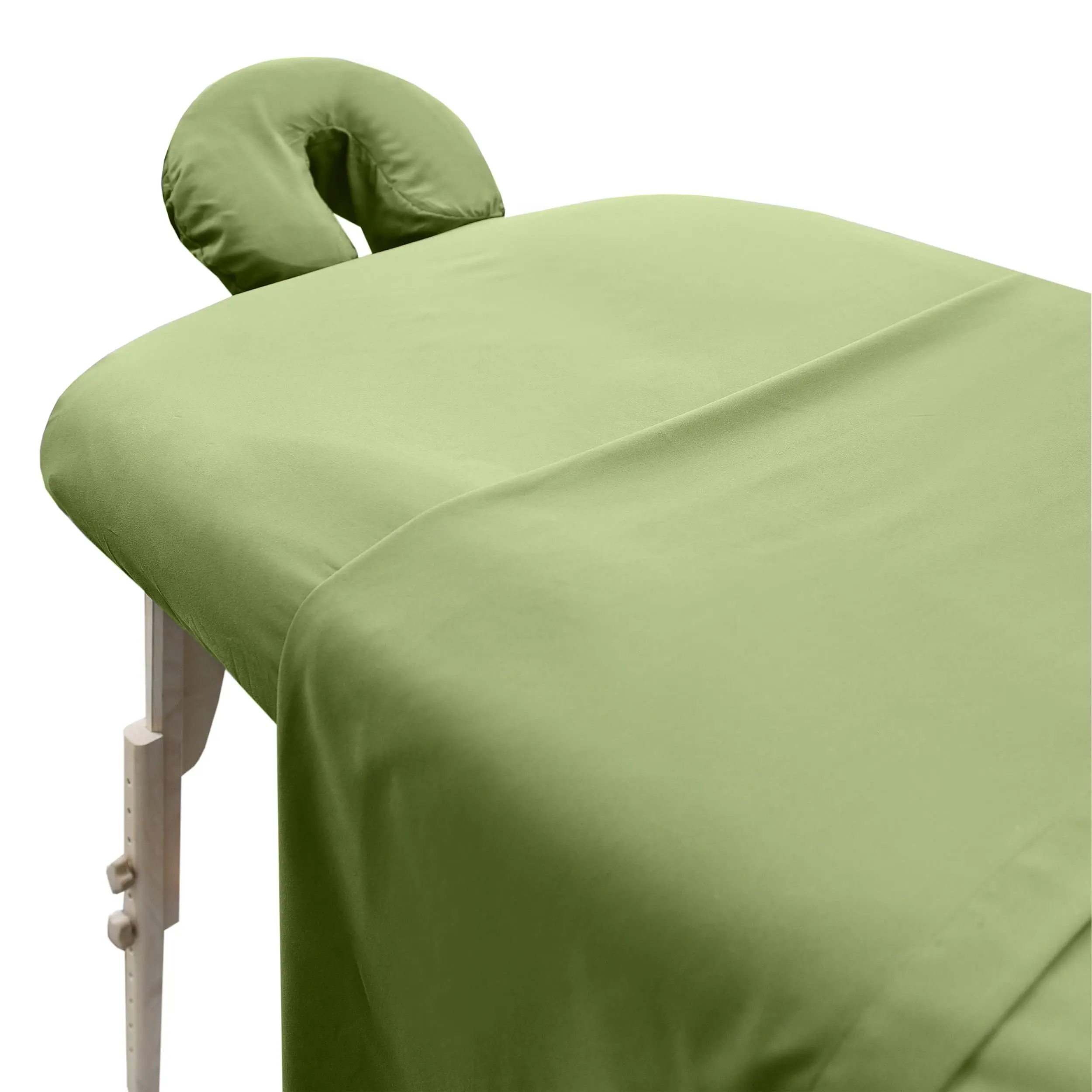 Wholesale White Poly Cotton Massage Table Flat Sheets Fitted Sheets  3 Pieces Set