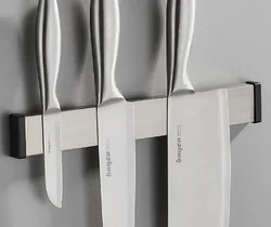 Stainless Steel Magnetic Knife Strip Bar with 3M Adhesive Tape Knife Holder Block Rack for Kitchen Utensil