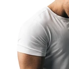 Plain Custom Graphic Plain White Breathable Sweat-wicking T Shirt Mens Bodybuilding Premium Thick Mens T Shirt