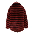 Rabbit Hot Sale Real Fur Coat Top Quality Dyed Chinchilla Color Winter Rex Rabbit Fur Coat Women